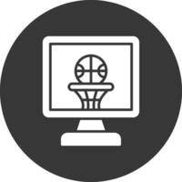 Basketball-Glyphe umgekehrtes Symbol vektor