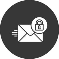 Mail Schutz Glyphe invertiert Symbol vektor
