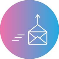 Mail Linie Gradient Kreis Symbol vektor