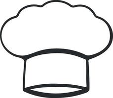schwarz Koch Hut Symbol ohne Hintergrund vektor