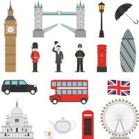 London landmärken väder och engelsk traditioner symboler isometrisk ikoner samlingar med stor förbjuda abstrakt isolerat vektor