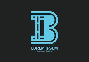 professionell elegant trendig grymt bra konstnärlig b eller b b första baserad alfabet ikon logotyp vektor