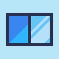 Blau geschlossen Fenster Symbol vektor