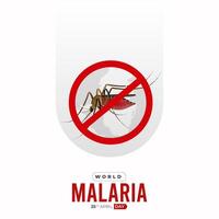 värld malaria dag medvetenhet dag social media affisch design vektor