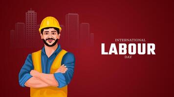 internationell arbetskraft dag, arbetskraft dag, Maj 1:a, social media posta vektor
