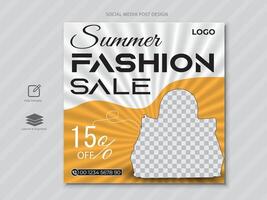 Sommer- Mode Verkauf Sozial Medien Post oder Sozial Medien Banner Vorlage. vektor