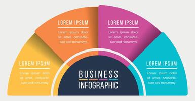 Infografik 4 Optionen oder Schritte Design Vorlage zum Geschäft Information vektor