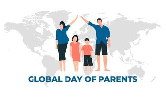 global dag av föräldrar, lämplig för affisch, banderoller, kampanj och hälsning kort vektor
