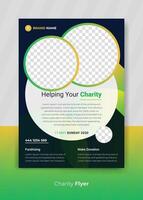 Nächstenliebe Flyer Design und Veranstaltung Spendensammlung Banner Freiwillige Spende Werbung Poster Vorlage zum Geschäft vektor