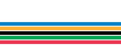 eben Farbe Streifen von olympisch Spiele isoliert auf ein transparent Hintergrund. Illustration. vektor