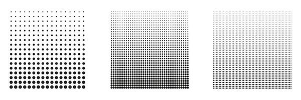 progressiv halvton punkt mönster i svart och vit övergång. isolerat illustration vektor