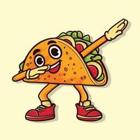 Taco tupfen tanzen Illustration. vektor