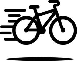 enkel logotyp ClipArt, abstrakt silhuett cyklist Vinka stil illustration av cykel cykling cykel sporter lopp ikon vektor