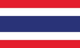 nationell flagga av thailand. thailand flagga. vektor