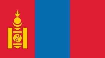 National Flagge von Mongolei. Mongolei Flagge. vektor