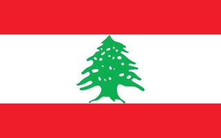 National Flagge von Libanon. Libanon Flagge. vektor