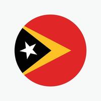 National Flagge von Osten Timor. Osten Timor Flagge. Osten Timor runden Flagge. vektor