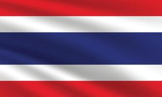 nationell flagga av thailand. thailand flagga. vinka thailand flagga. vektor