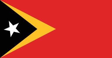 nationell flagga av öst timor. öst timor flagga. vektor