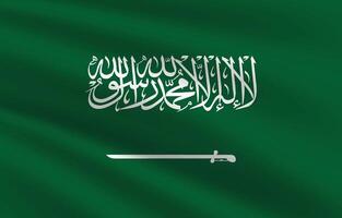 National Flagge von Saudi Arabien. Saudi Arabien Flagge. winken Saudi Arabien Flagge. vektor