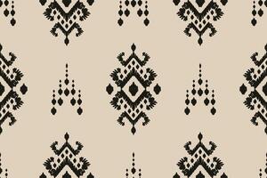 Ikat Stammes- indisch nahtlos Muster. ethnisch aztekisch Stoff Teppich Mandala Ornament einheimisch Boho Chevron textil.geometrisch afrikanisch amerikanisch orientalisch traditionell Illustrationen. Stickerei Stil vektor