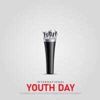 International Jugend Tag, kreativ Anzeigen, 3d Abbildungen vektor