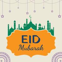 eid Mubarak wünscht sich Banner Design. vektor