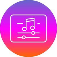 Musik- und Multimedia Linie Gradient Kreis Symbol vektor