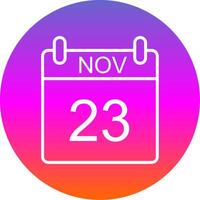 November Linie Gradient Kreis Symbol vektor