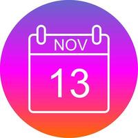 November Linie Gradient Kreis Symbol vektor