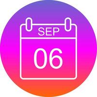 September Linie Gradient Kreis Symbol vektor