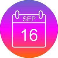 September Linie Gradient Kreis Symbol vektor