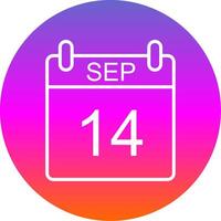 September Linie Gradient Kreis Symbol vektor