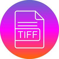 tiff Datei Format Linie Gradient Kreis Symbol vektor