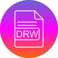 Drw Datei Format Linie Gradient Kreis Symbol vektor