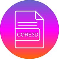 core3d Datei Format Linie Gradient Kreis Symbol vektor