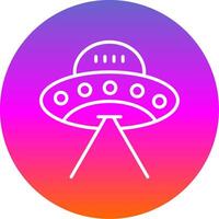 UFO Linie Gradient Kreis Symbol vektor