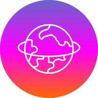 Planet Linie Gradient Kreis Symbol vektor