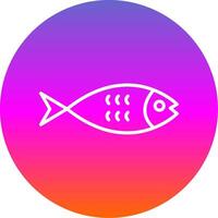 Lachs Linie Gradient Kreis Symbol vektor