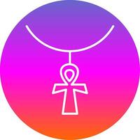 ankh Linie Gradient Kreis Symbol vektor