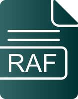 raf Datei Format Glyphe Gradient Symbol vektor