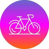 Fahrrad Linie Gradient Kreis Symbol vektor