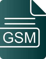 gsm Datei Format Glyphe Gradient Symbol vektor