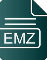 emz Datei Format Glyphe Gradient Symbol vektor