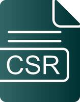 csr Datei Format Glyphe Gradient Symbol vektor