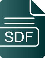 sdf Datei Format Glyphe Gradient Symbol vektor