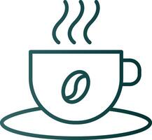 Symbol für den Farbverlauf der Kaffeetasse vektor