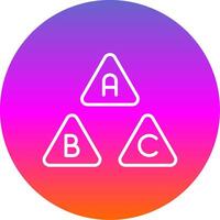 ABC Linie Gradient Kreis Symbol vektor