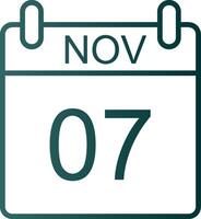 November Linie Gradient Symbol vektor