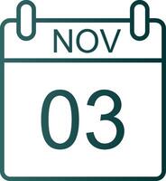 November Linie Gradient Symbol vektor